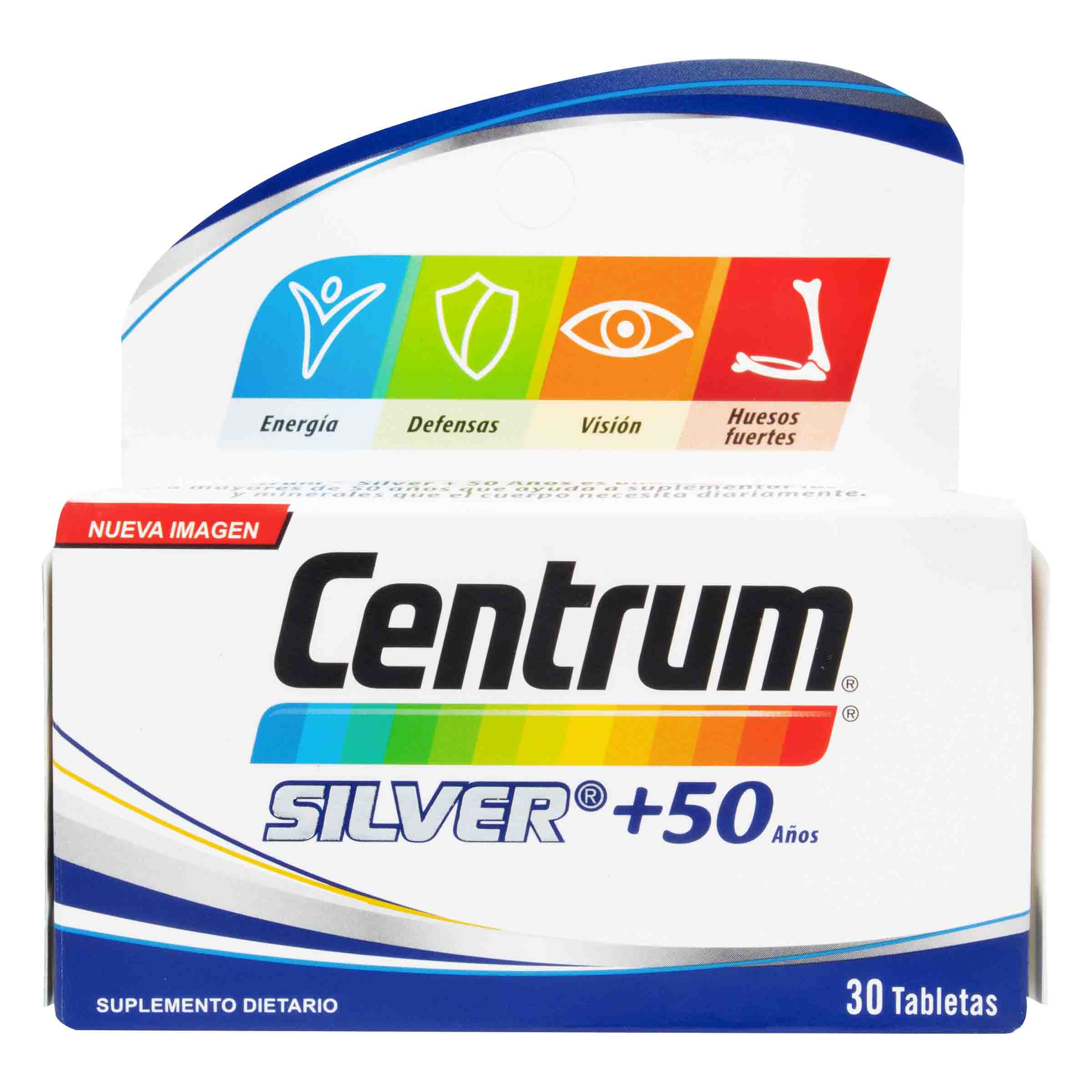 Centrum Silver +50 Años Retino Acetato + Acido Ascorbico + Luteina 600/90/500 Mg
