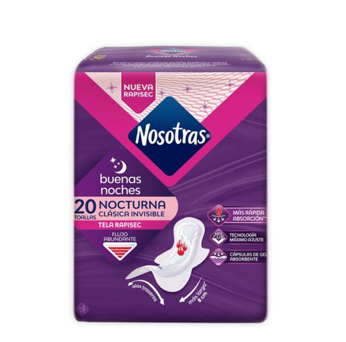 TOALLAS NOSOTRAS BUENAS NOCHES RAPIGEL 20 UNI