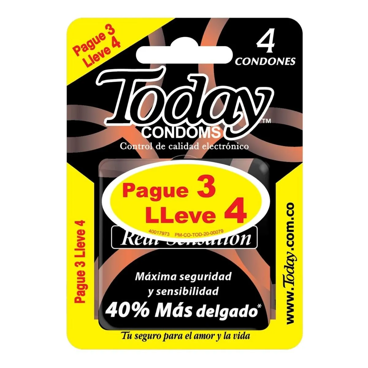 Preservativo Today Real Sensation Pague 3 Lleve 4