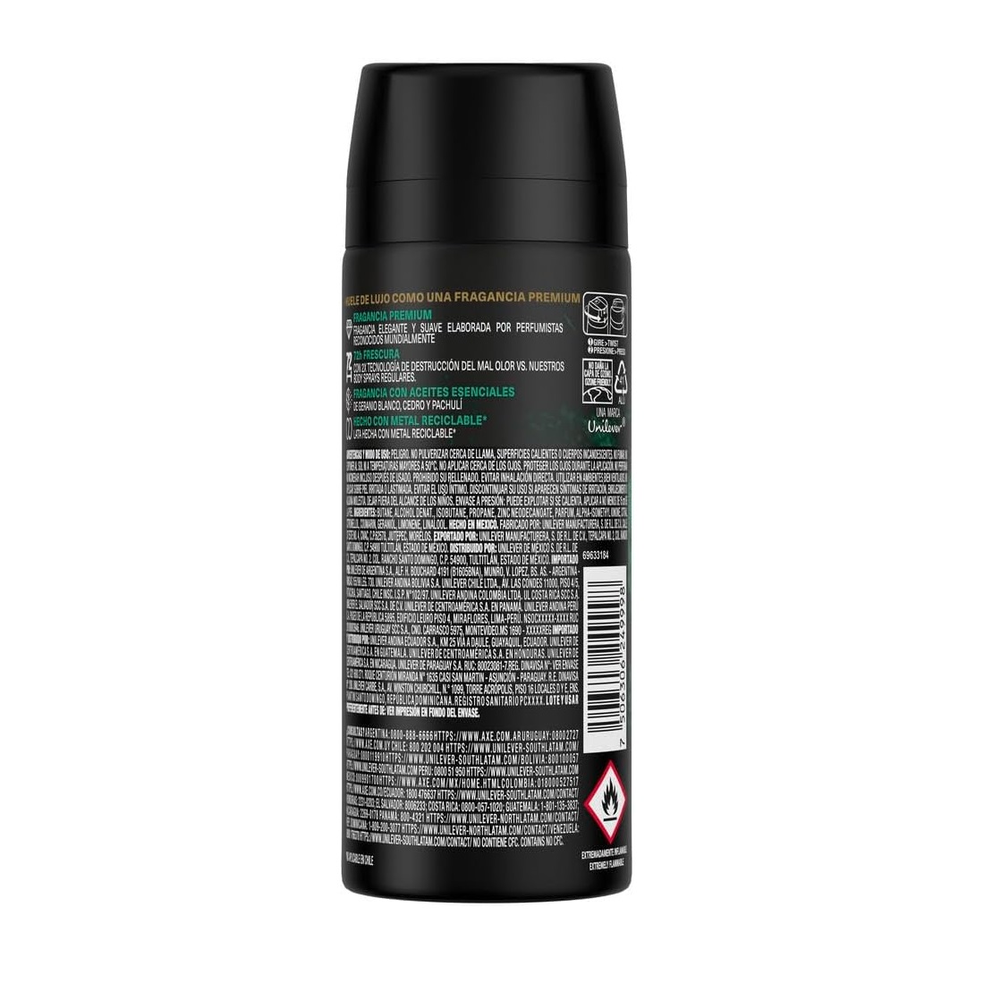 DESODORANTE AXE SPRAY GREEN GERANI 150 ML