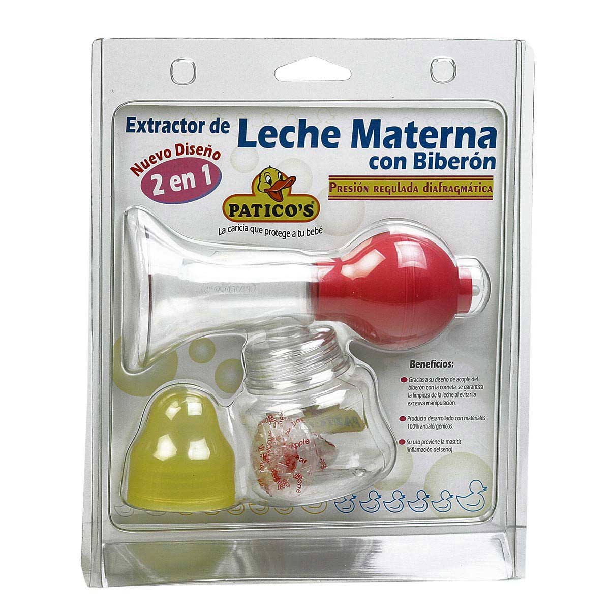 Extractor De Leche + Biberon 2 En 1 Paticos