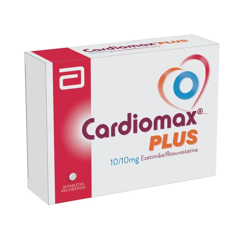 Cardiomax Plus Ezetimiba + Rosuvastatina 10/10 Mg tabletas Recubiertas