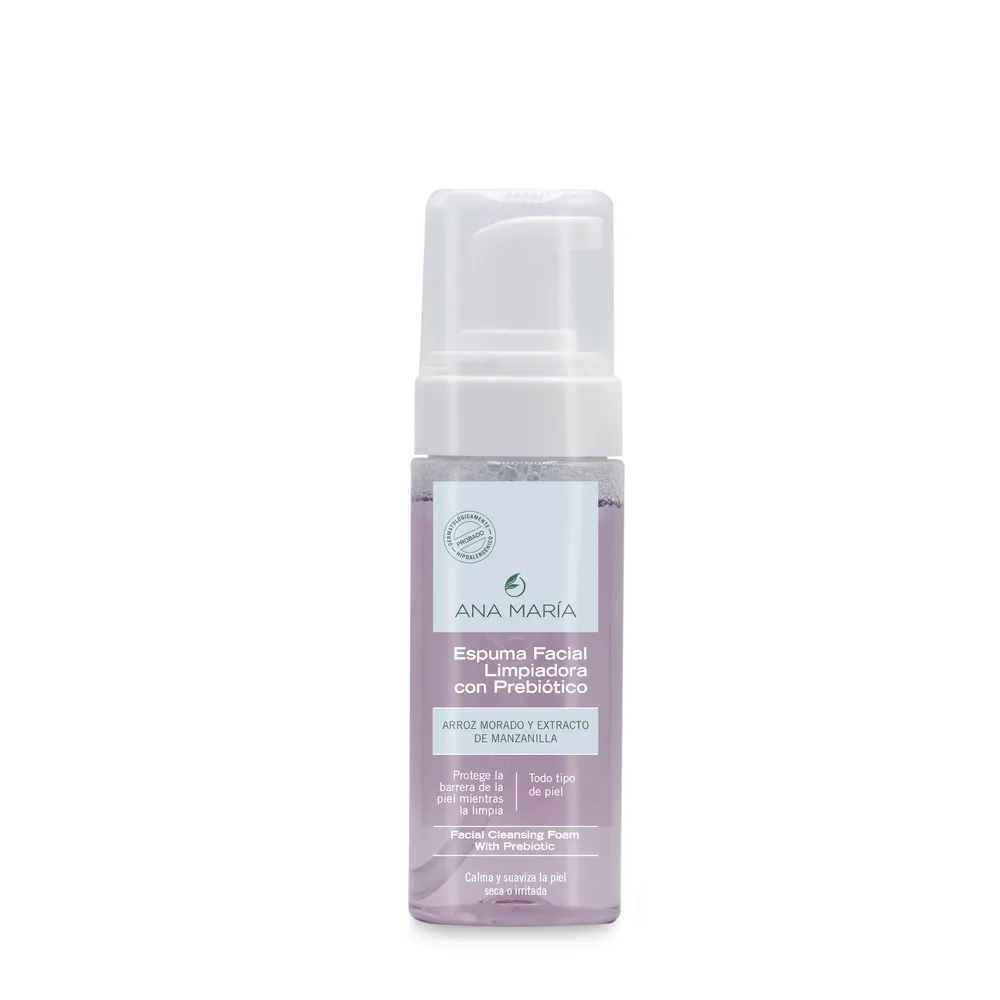 ESPUMA FACIAL LIMPIADORA CON PREBIOTICOS 180 ML