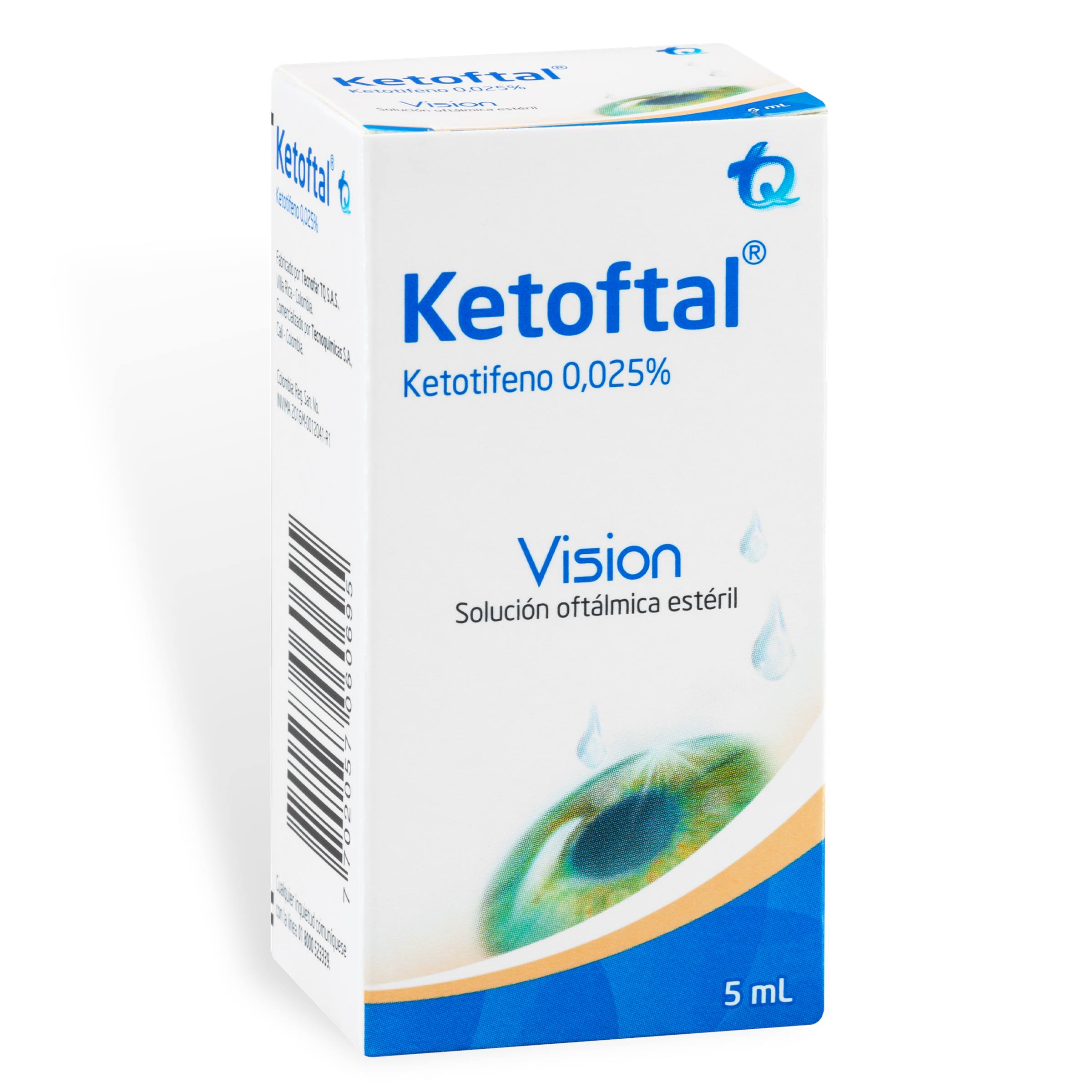 Ketoftal Ketotifeno 0.025% Gotas Oftalmica Mk