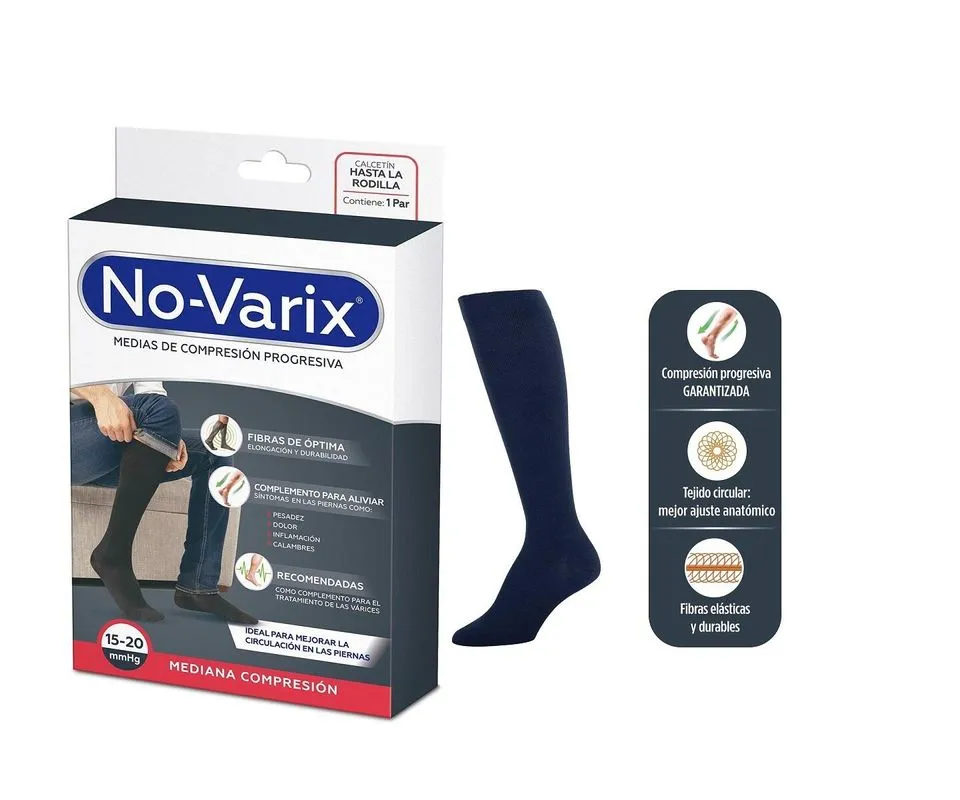 Media novarix hombre navy 15-20 azul talla M