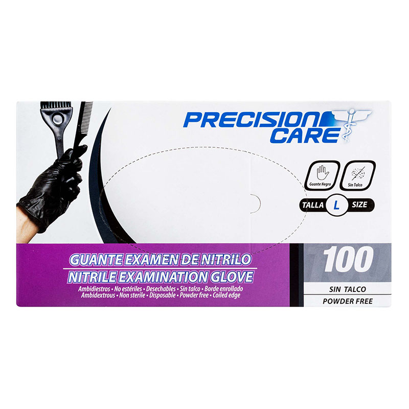 Guante Nitrilo Negro Talla L Precision Care