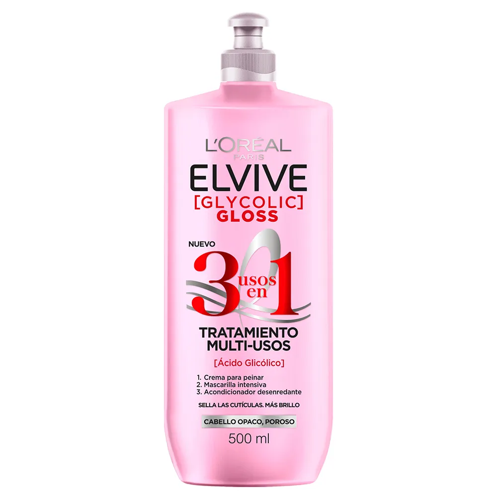Tratamiento Elvive 3 En 1 Glycolic Gloss Multi-Usos