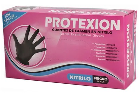 Guante Nitrilo Negro Talla S Protexion