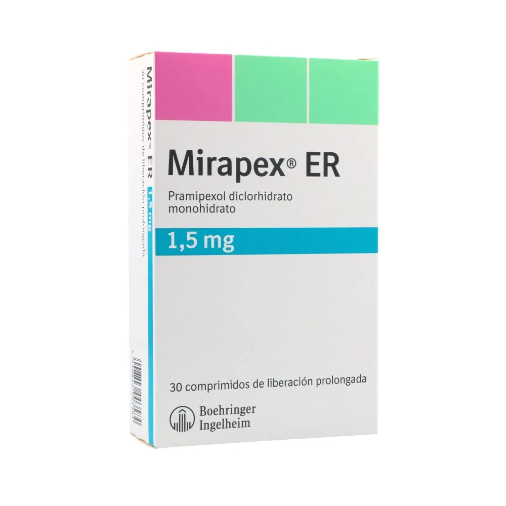 Mirapex Er Pramipexol Diclorhidrato Monohidrato 1.5 Mg Comprimidos De Liberación Prolongada
