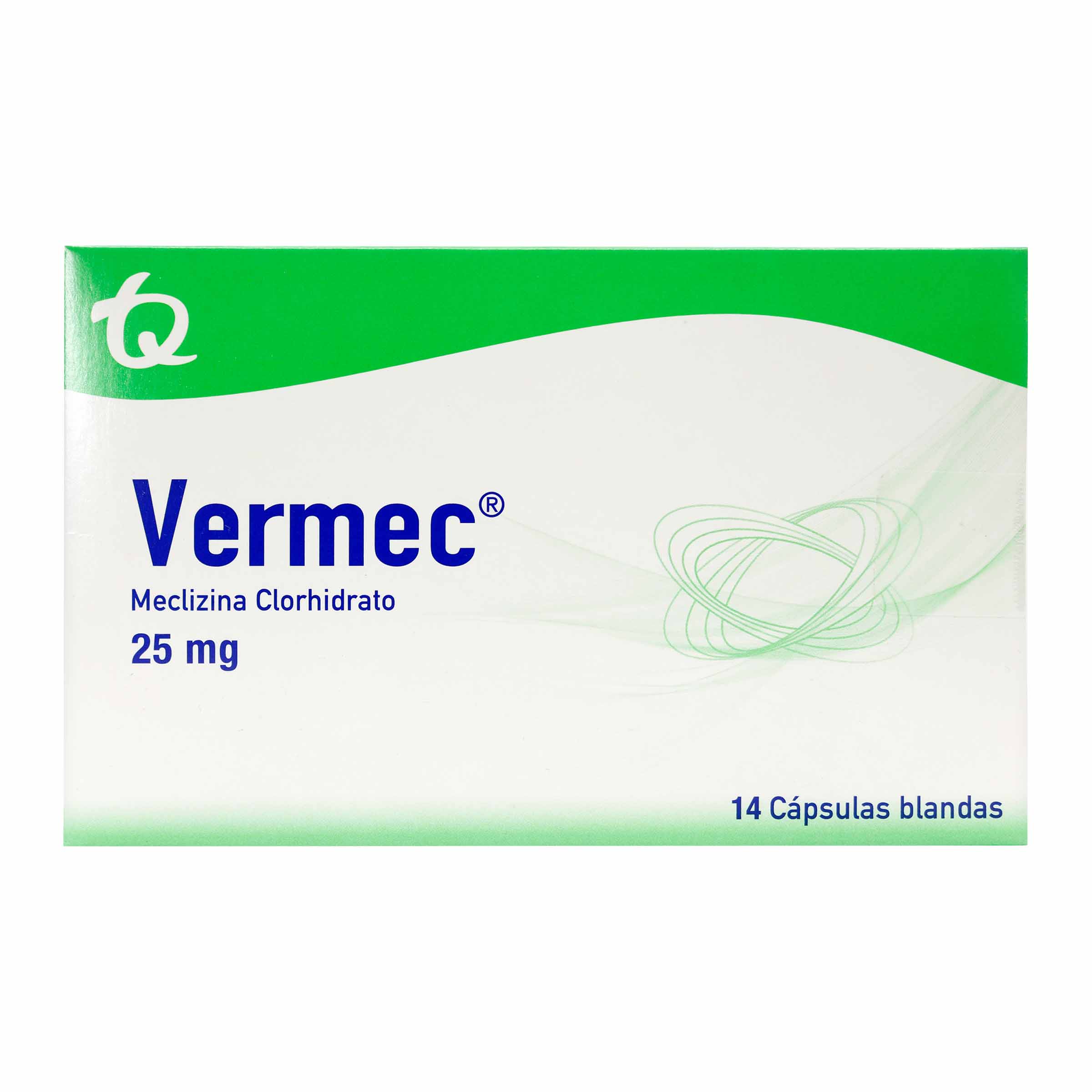 Vermec Meclizina Clorhidrato 25 Mg Mk