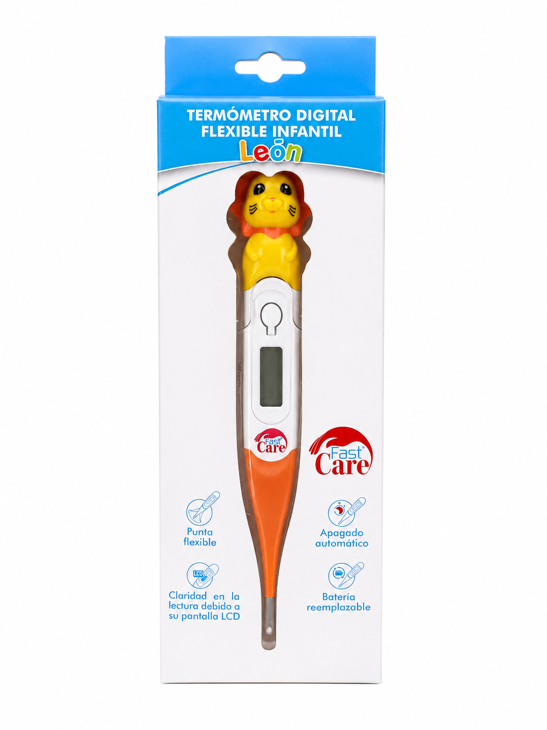 Termometro Infantil Punta Flexible Fast Care Leon Icom
