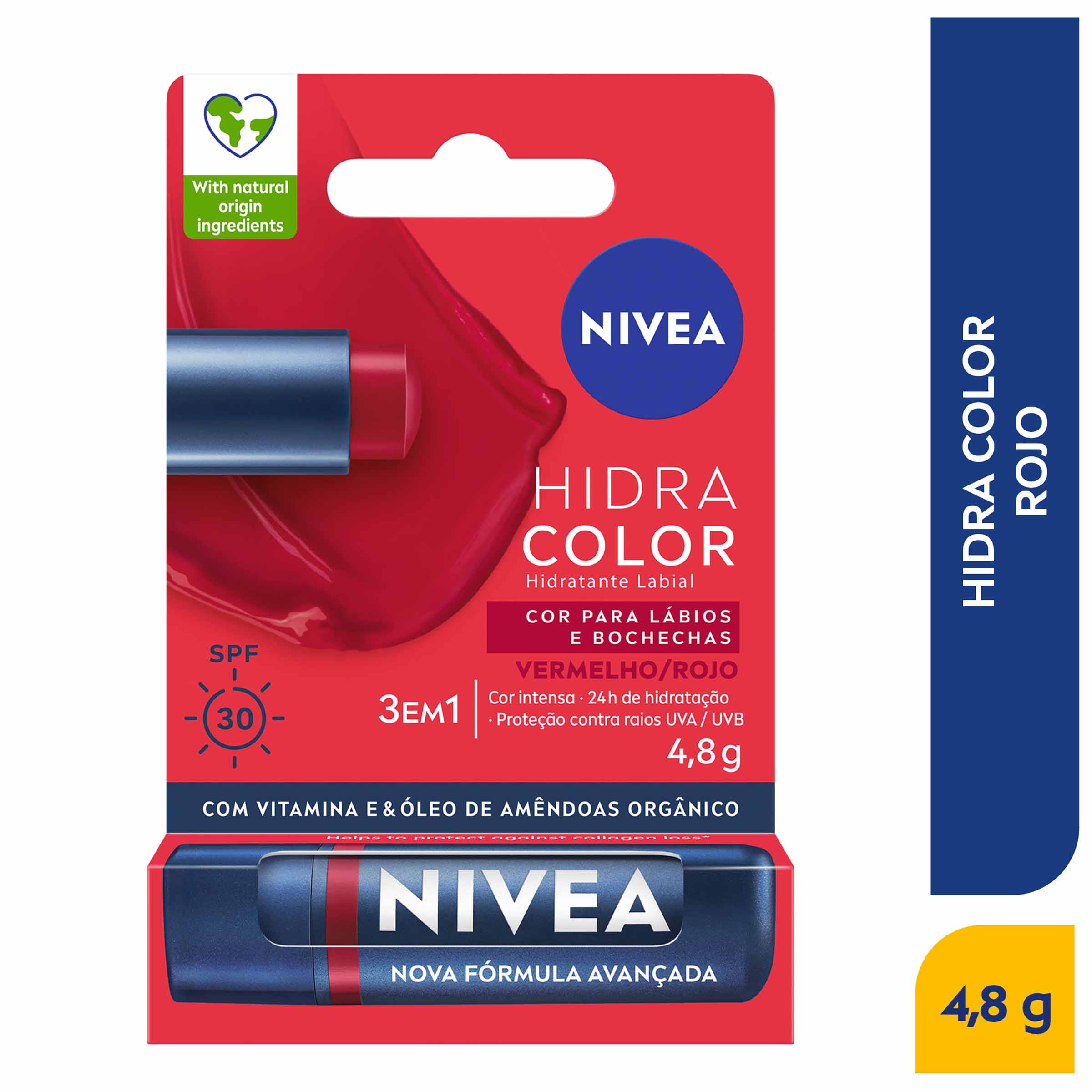 Labial Nivea Hidracolor Rojo