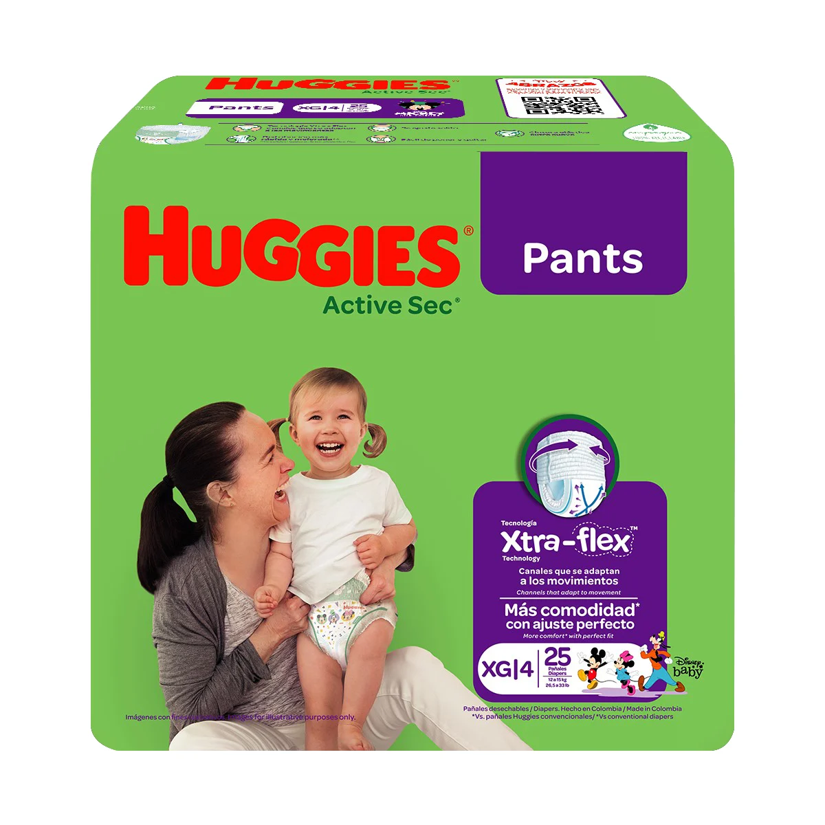 Pañal Huggies  Active Sec Etapa 4 Xg