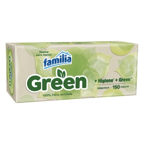 Toalla De Manos Familia Green 150 Und
