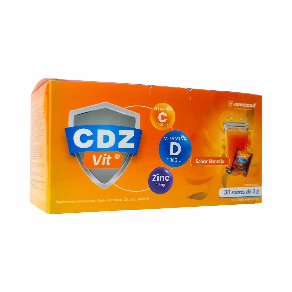 Cdz Vit Vitamina C+ D+ Zinc Naranja 3 Gr