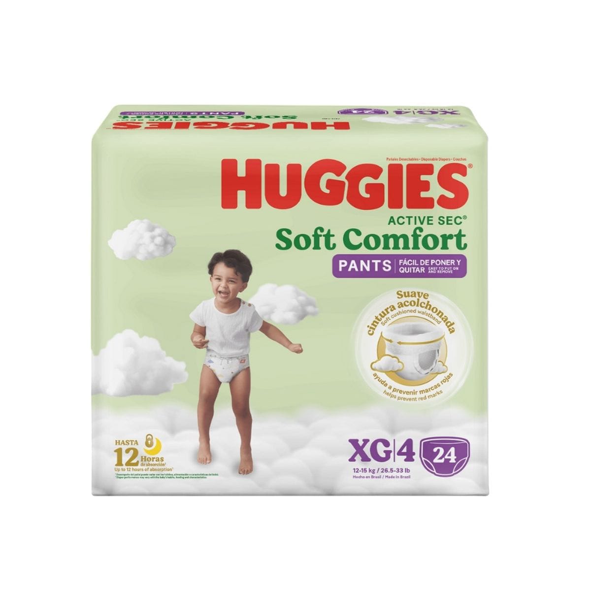 Pañal Huggies Pants Acti Sec Soft Comfort Etapa 4 XG