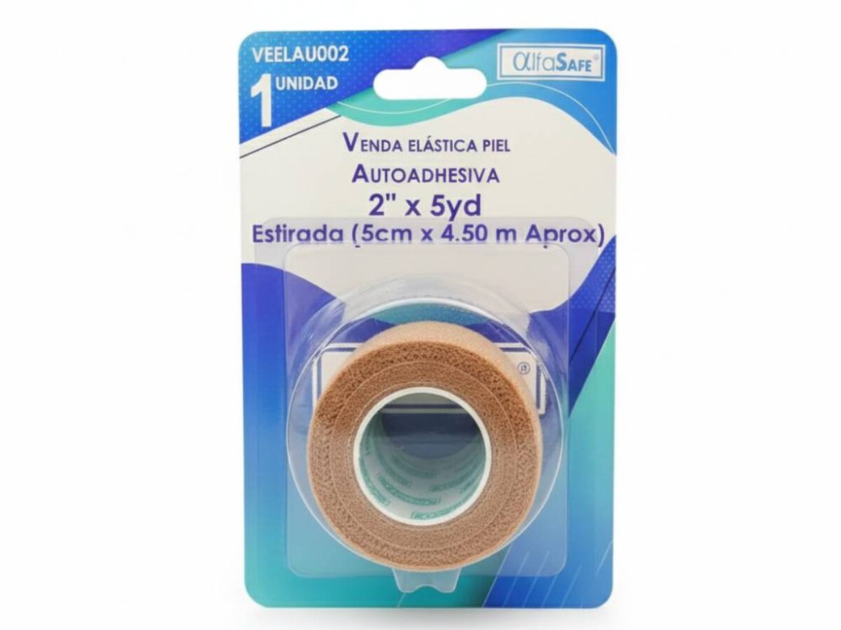Venda Elastica Autoadhesiva Color Piel 2 X 5 Yardas Alfa