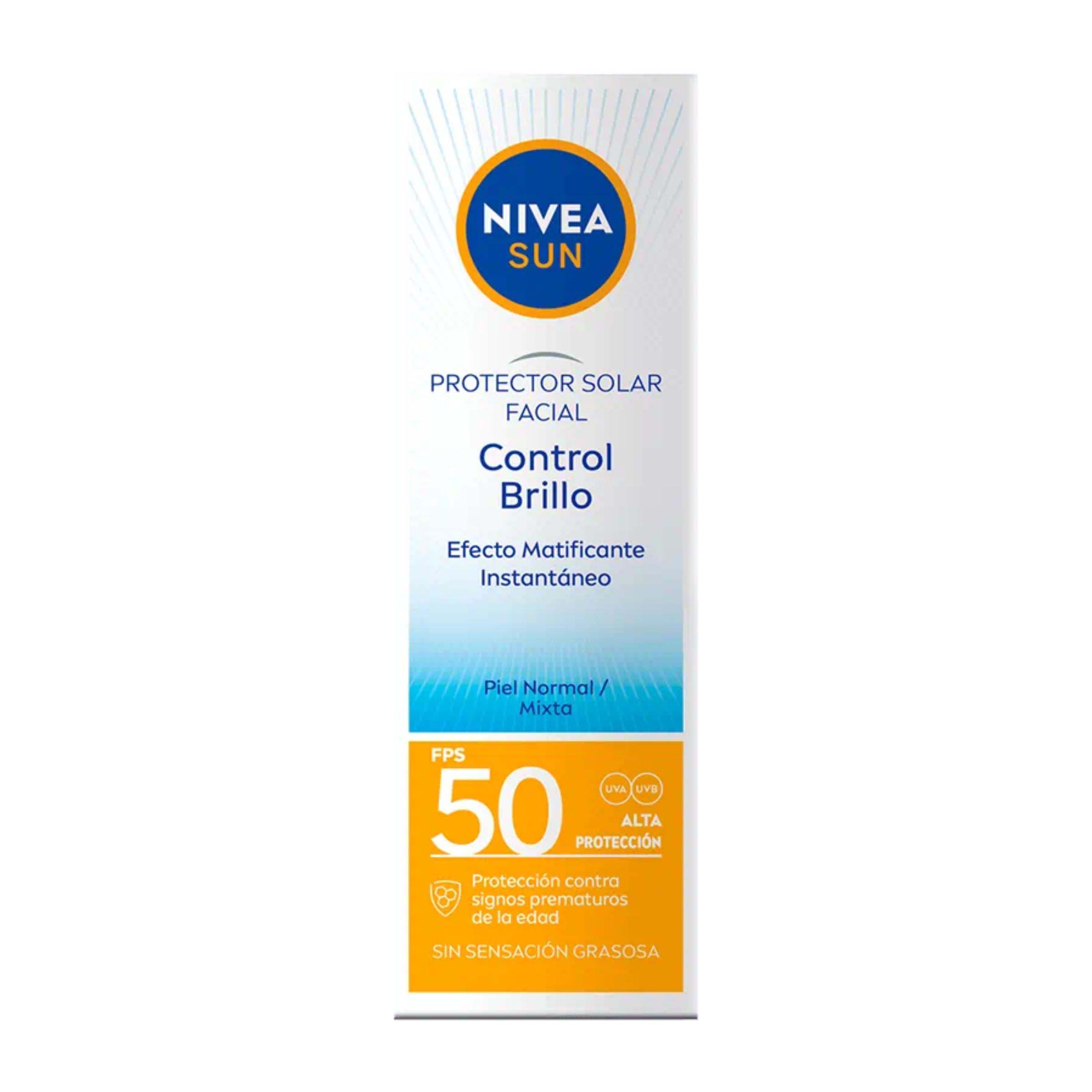 Protector Solar Facial Nivea Control Brillo Spf50