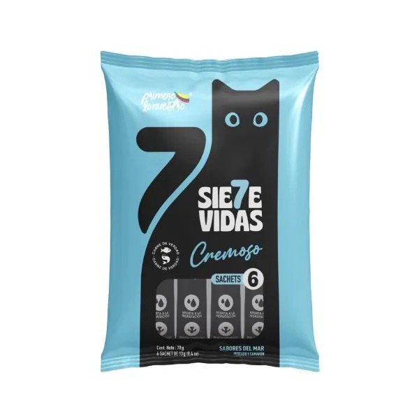 Siete Vidas Sabores Del Mar Cremoso 13 Gr