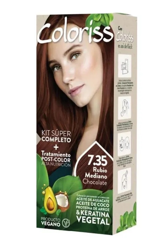 Tinte Coloriss Kit 7.35 Rubio Mediano Chocolate