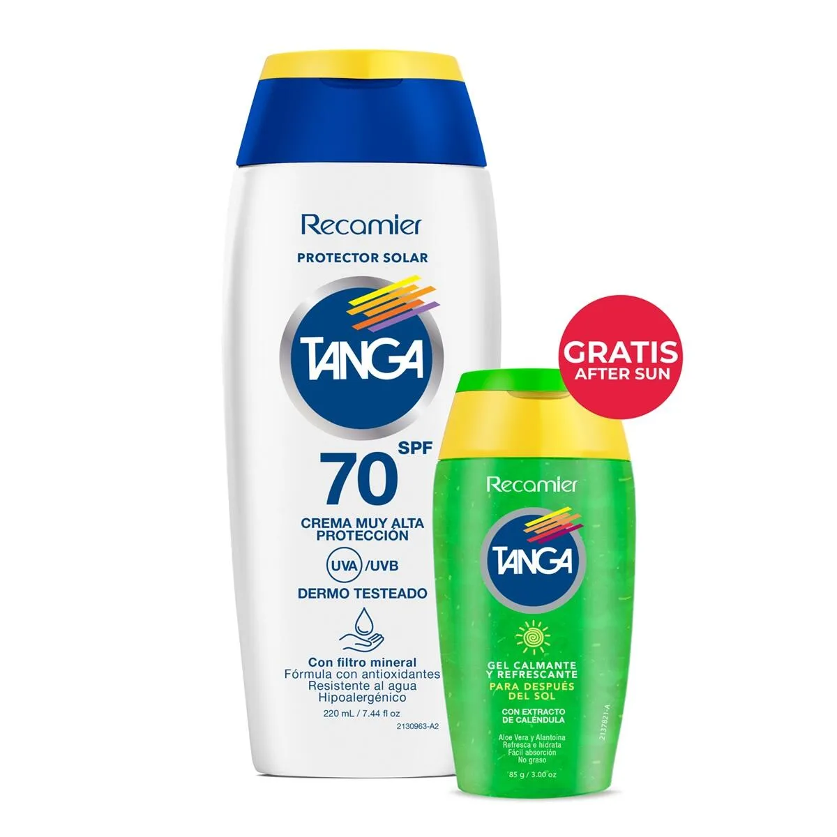 Bloqueador Tanga Crema Spf70 220 mL+ Oferta Gel After Sun 85 mL