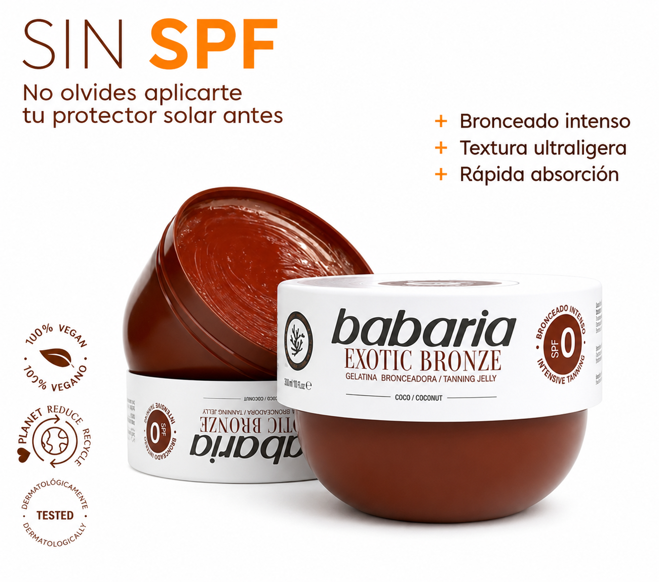 Gelatina Babaria Bronce Intenso Coco Fps0