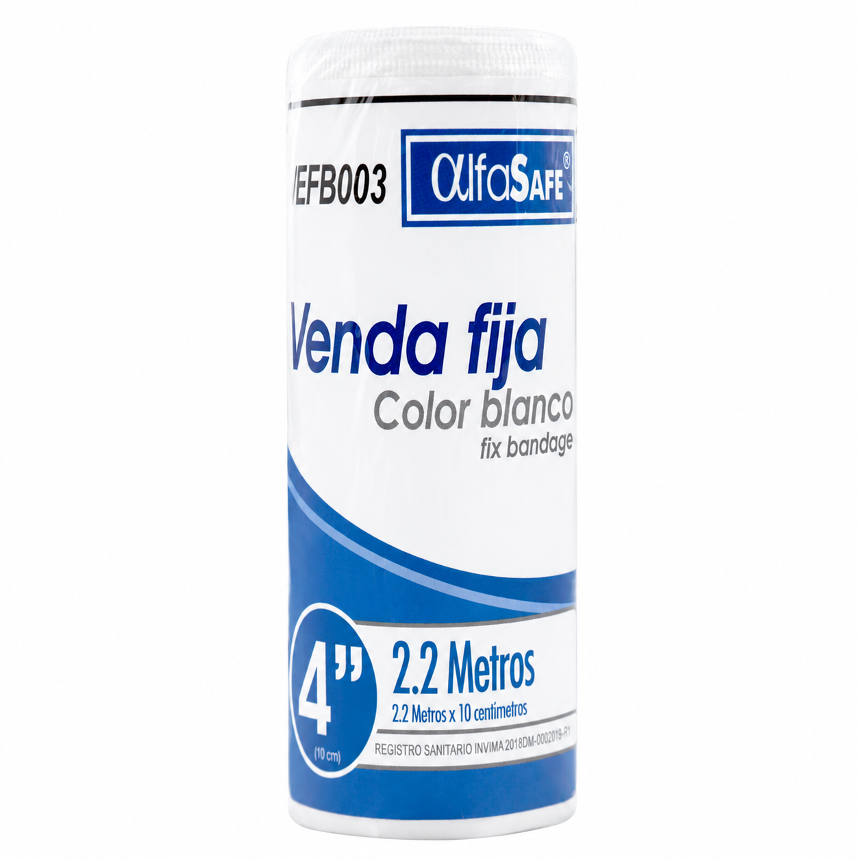 Venda Fija Color Blanco 4" X 2.2 Metros Alfasafe