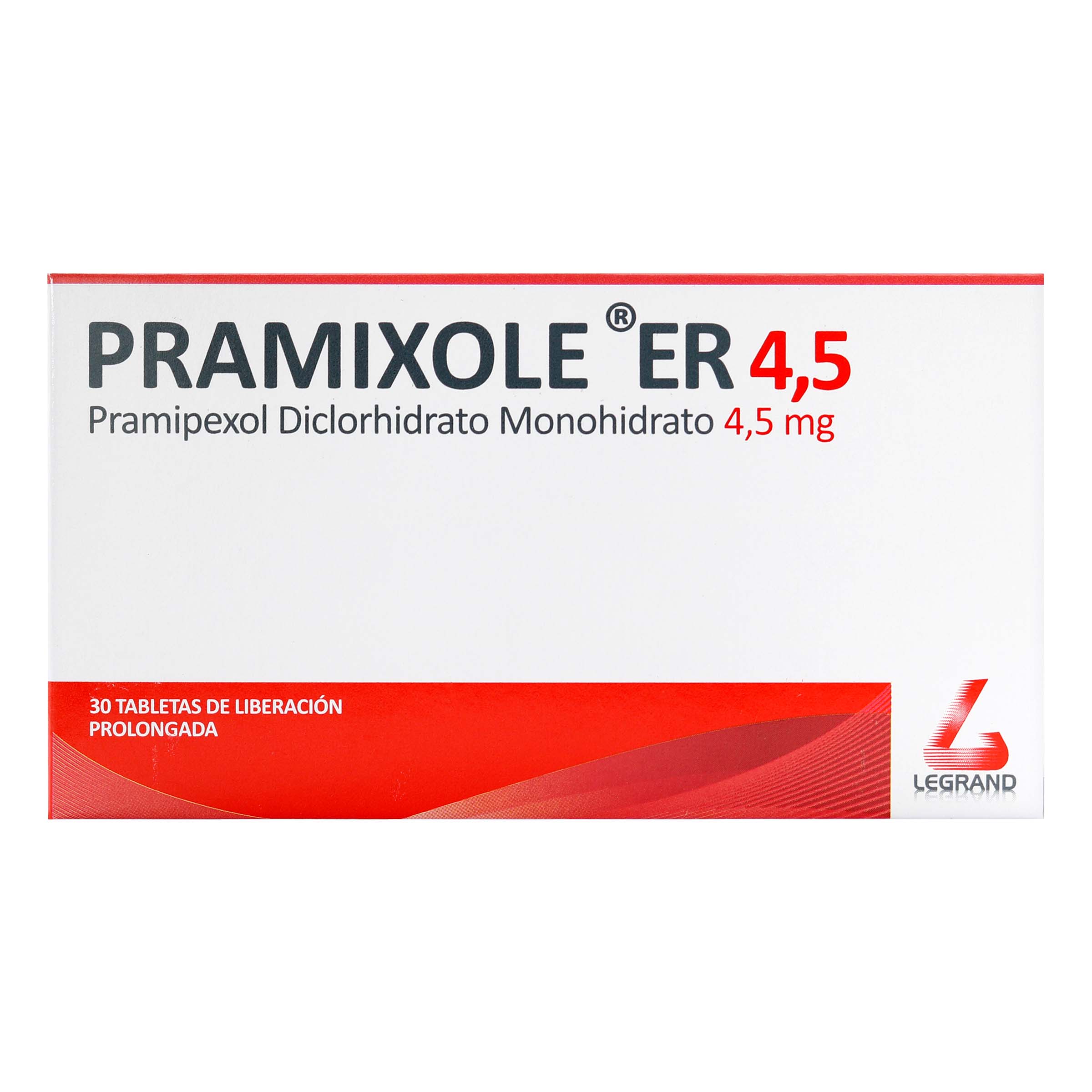 Pramixole Er Pramipexol Diclorhidrato Monohidrato 4.5 Mg Tabletas De Liberacion Prolongada