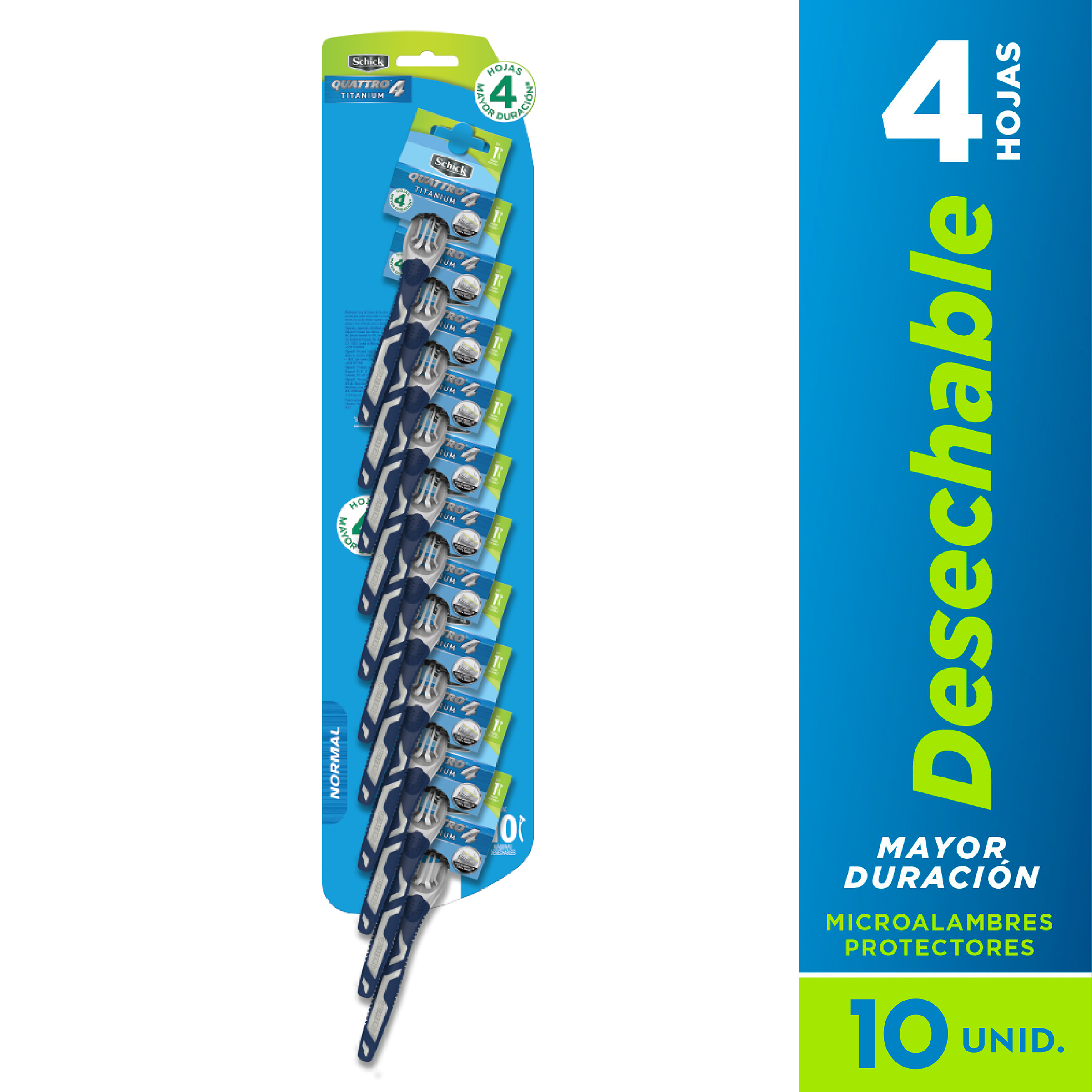 MAQUINA DE AFEITAR SCHICK QUATTRO 10 UNI