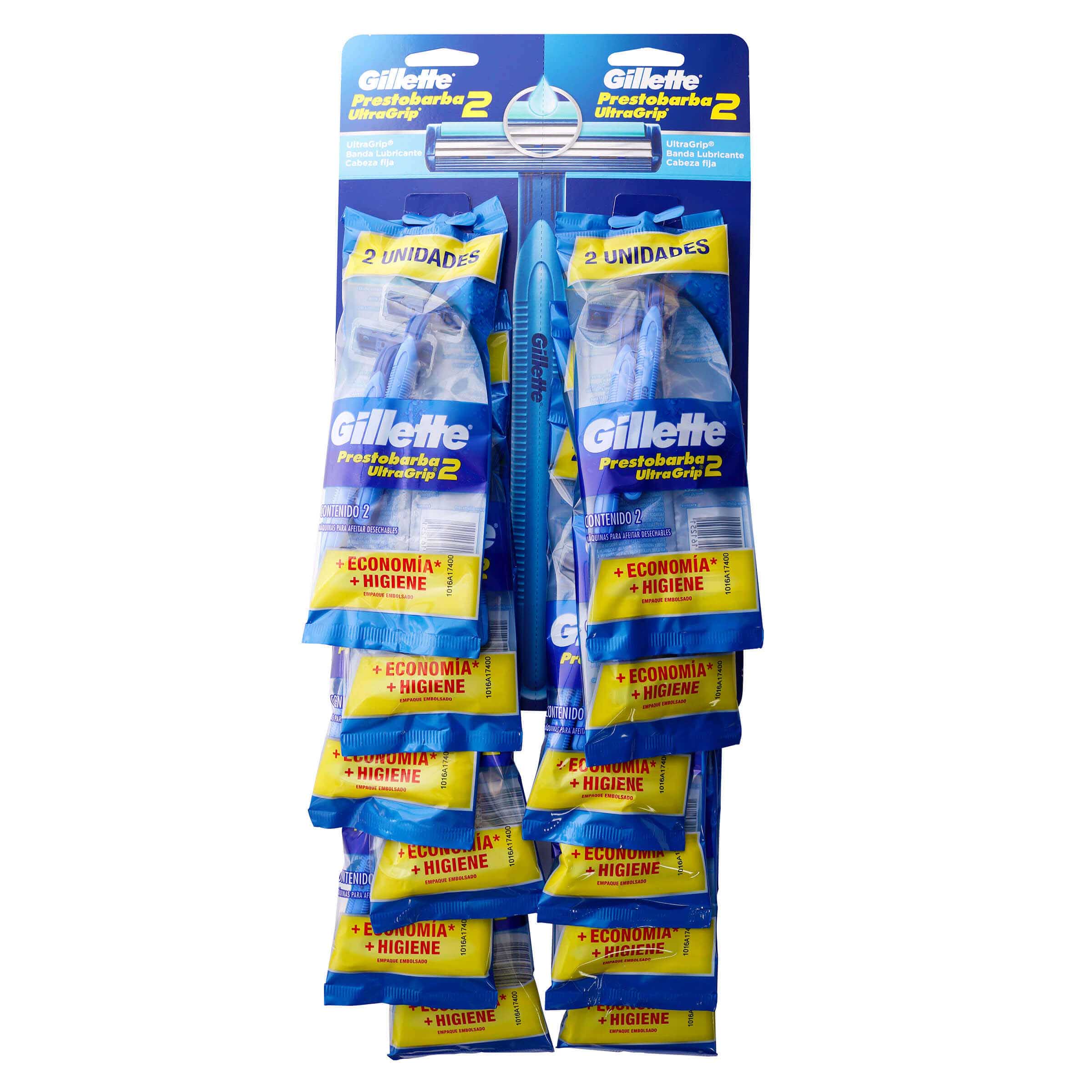 PRESTOBARBA GILLETTE AZUL 2 UNI X PAQ 12 BOLSAS