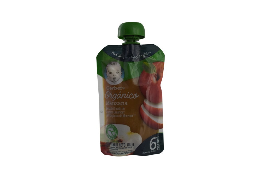 COMPOTA GERBER ORGANIC MANZANA 100 GR