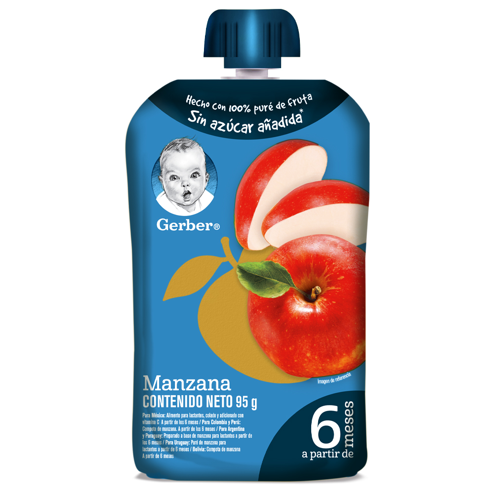 COMPOTA GERBER ORGANIC MANZANA 95 GR POU