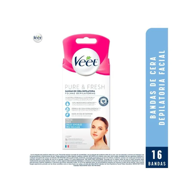 VEET BANDAS DEPILATORIAS PIEL SENSIBLE 16 UNI