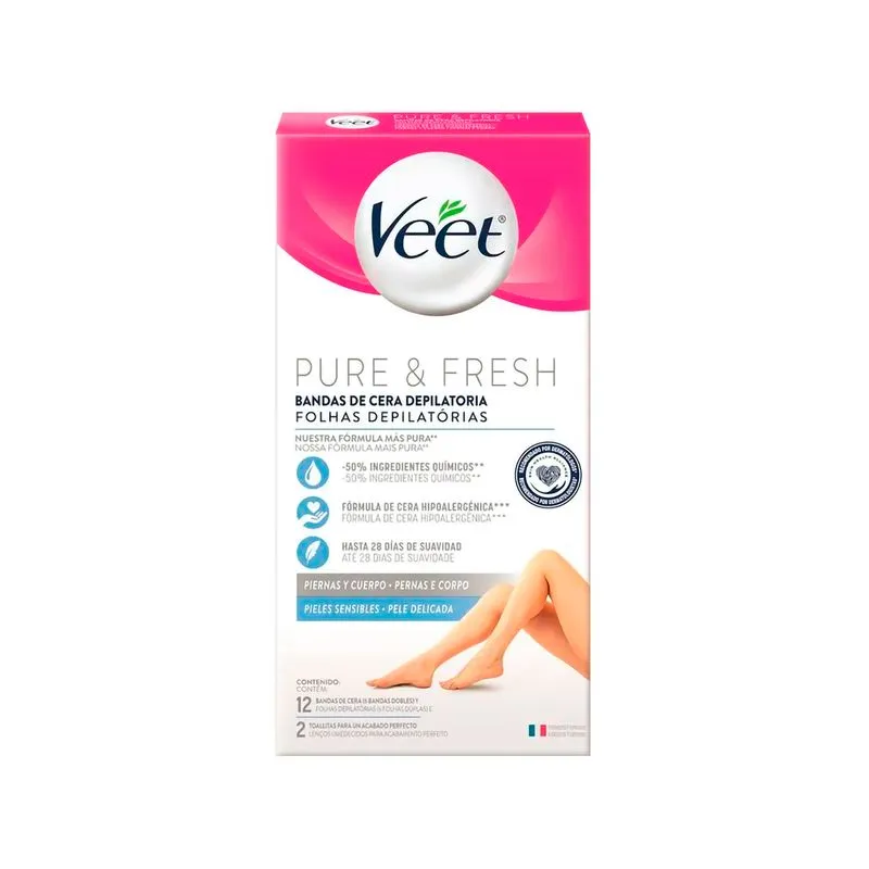 VEET BANDAS CORPORAL PIEL SENSIBLE 12 UNI