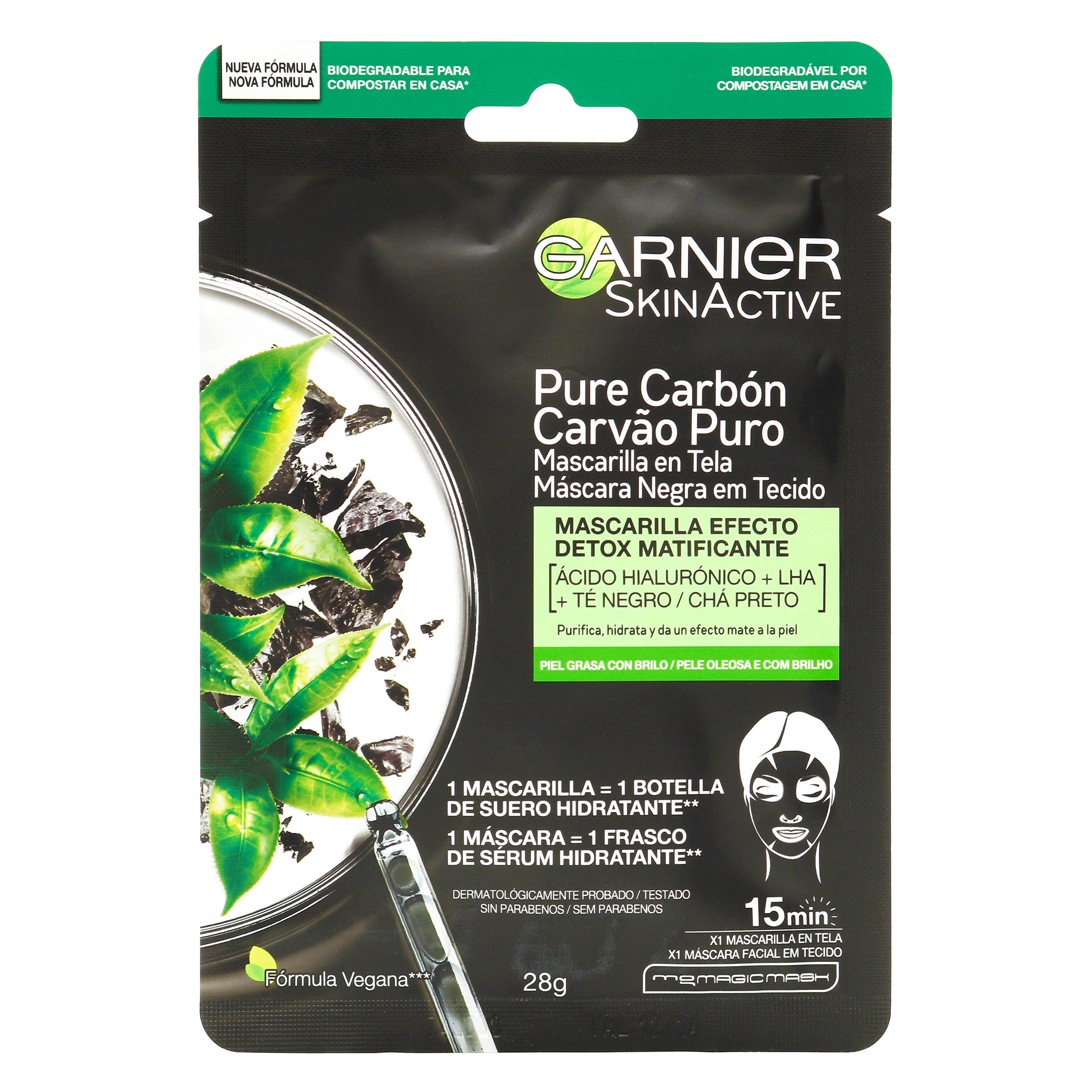 MASCARILLA GARNIER PURE CARBON 32 GR