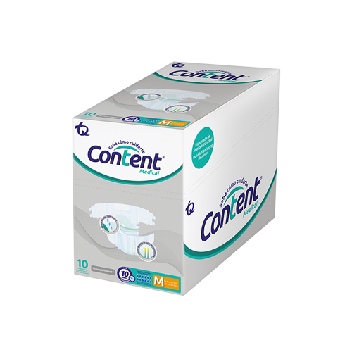 PAÑAL CONTENT MEDICAL M 10 UNI