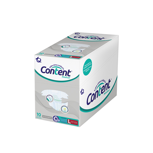 PAÑAL CONTENT MEDICAL L 10 UNI