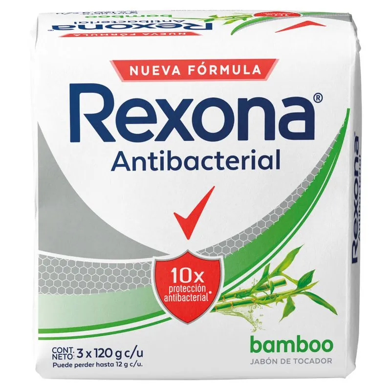 JABON REXONA ANTIBAC BAMBOO 120 GR 3 UNI