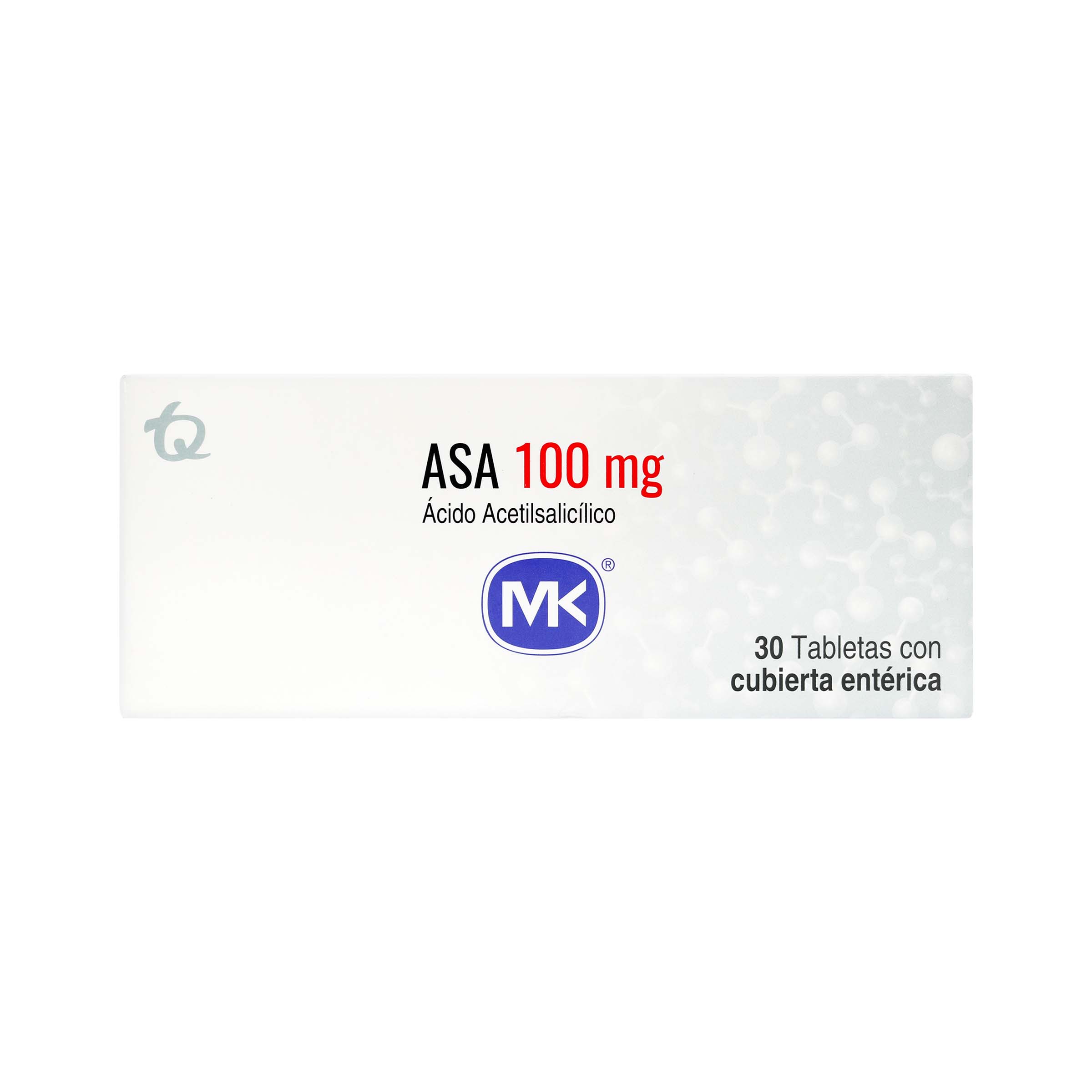 ASA 100 MG 30 TAB MK