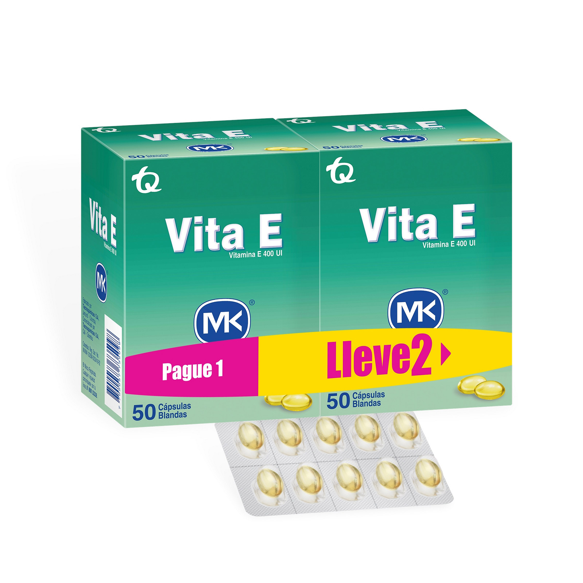 VITAMINA E 400 U.I MK 2 CAJAS 50 CAPSULAS