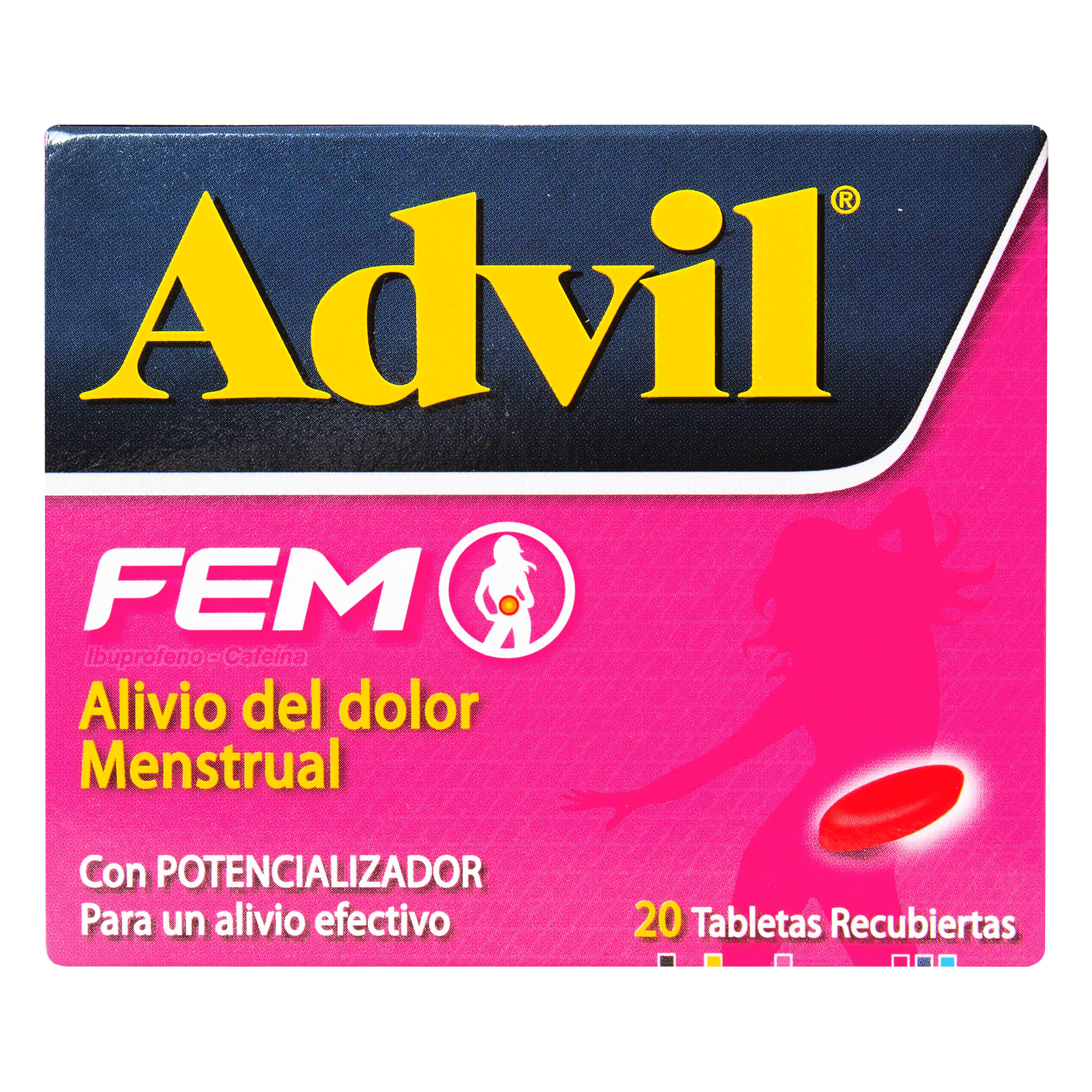 Advil Fem Ibuprofeno + Cafeína 400/65 Mg Tabletas Recubiertas