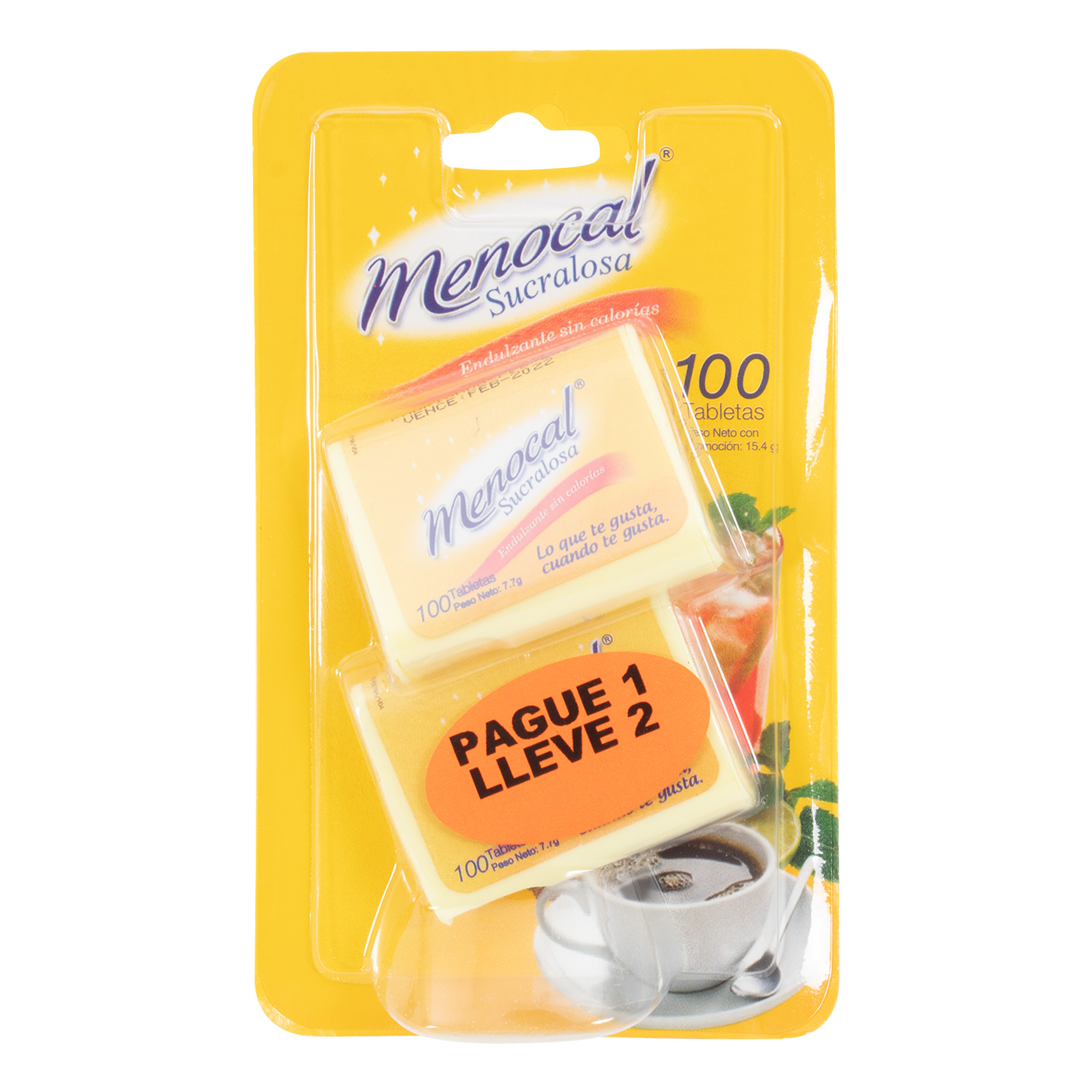 STEVIA MENOCAL SUCRALOSA 100 TAB PAGUE 1 LLEVE 2