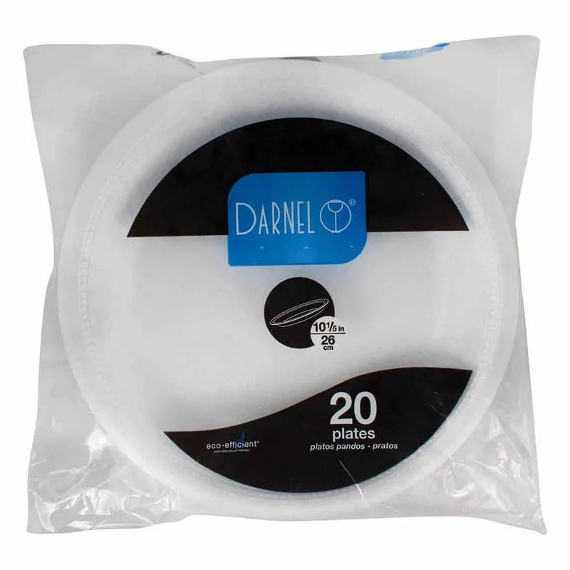 Platos Desechables Planos Blancos Darnel