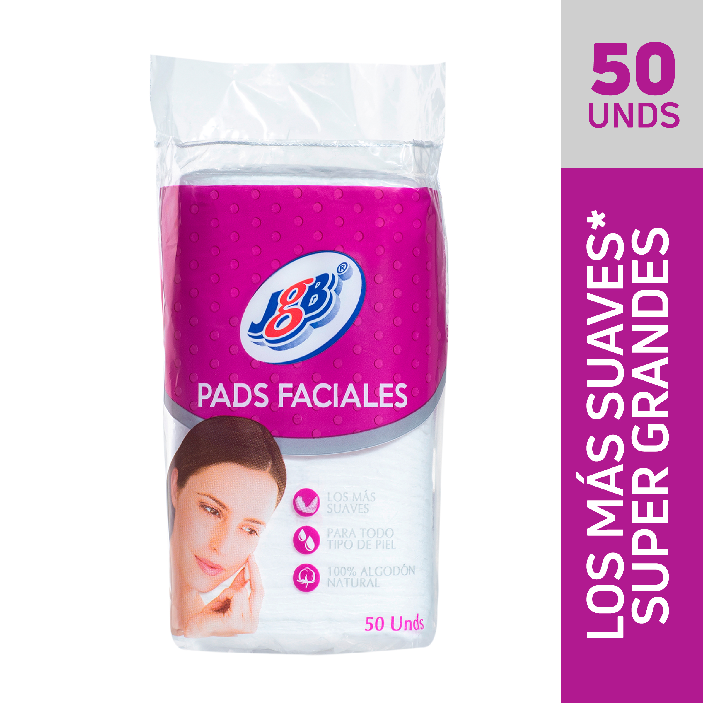 PADS FACIALES ALGODON JGB 50 UNI
