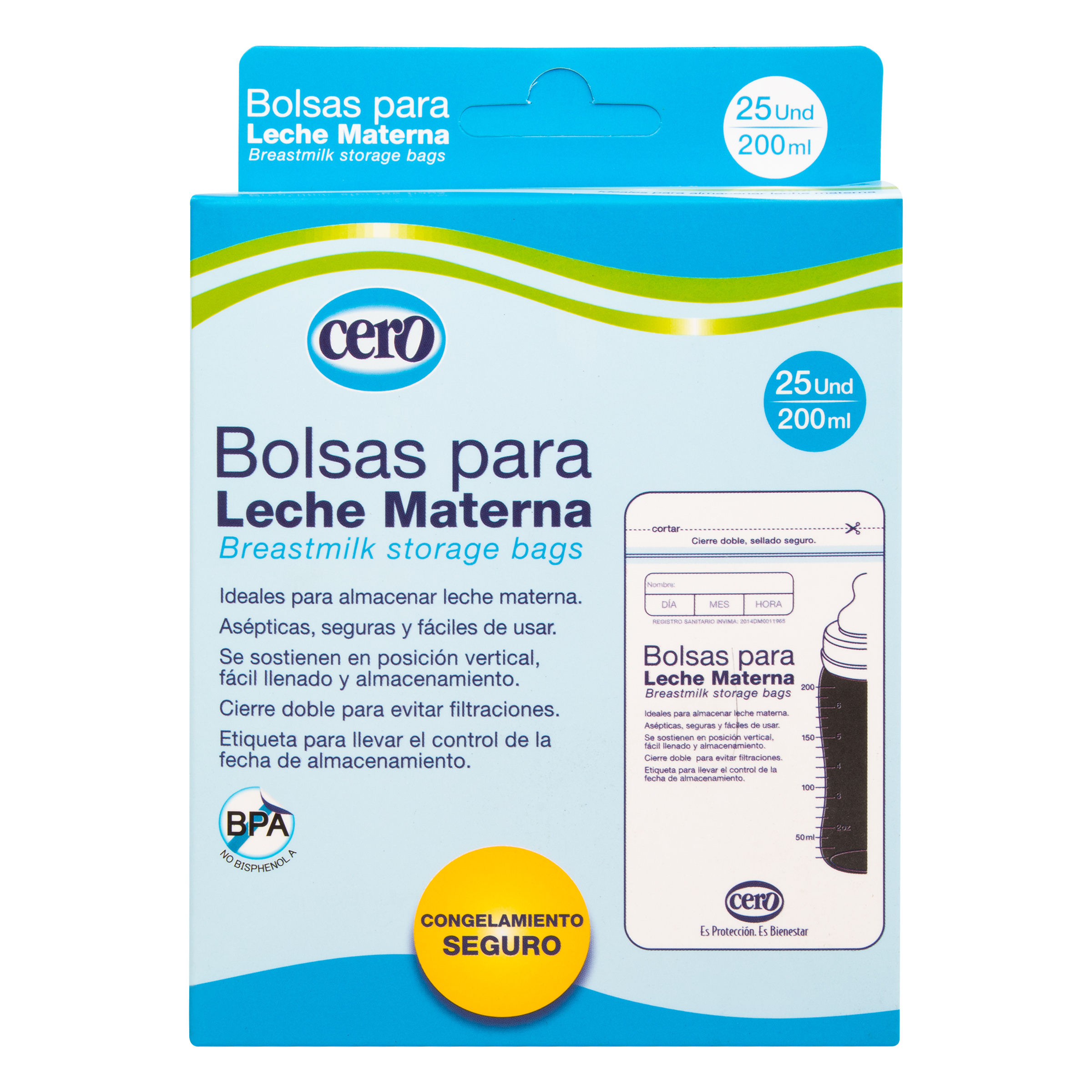 BOLSA CERO LECHE MATERNA 25 UNI(LACTENE)