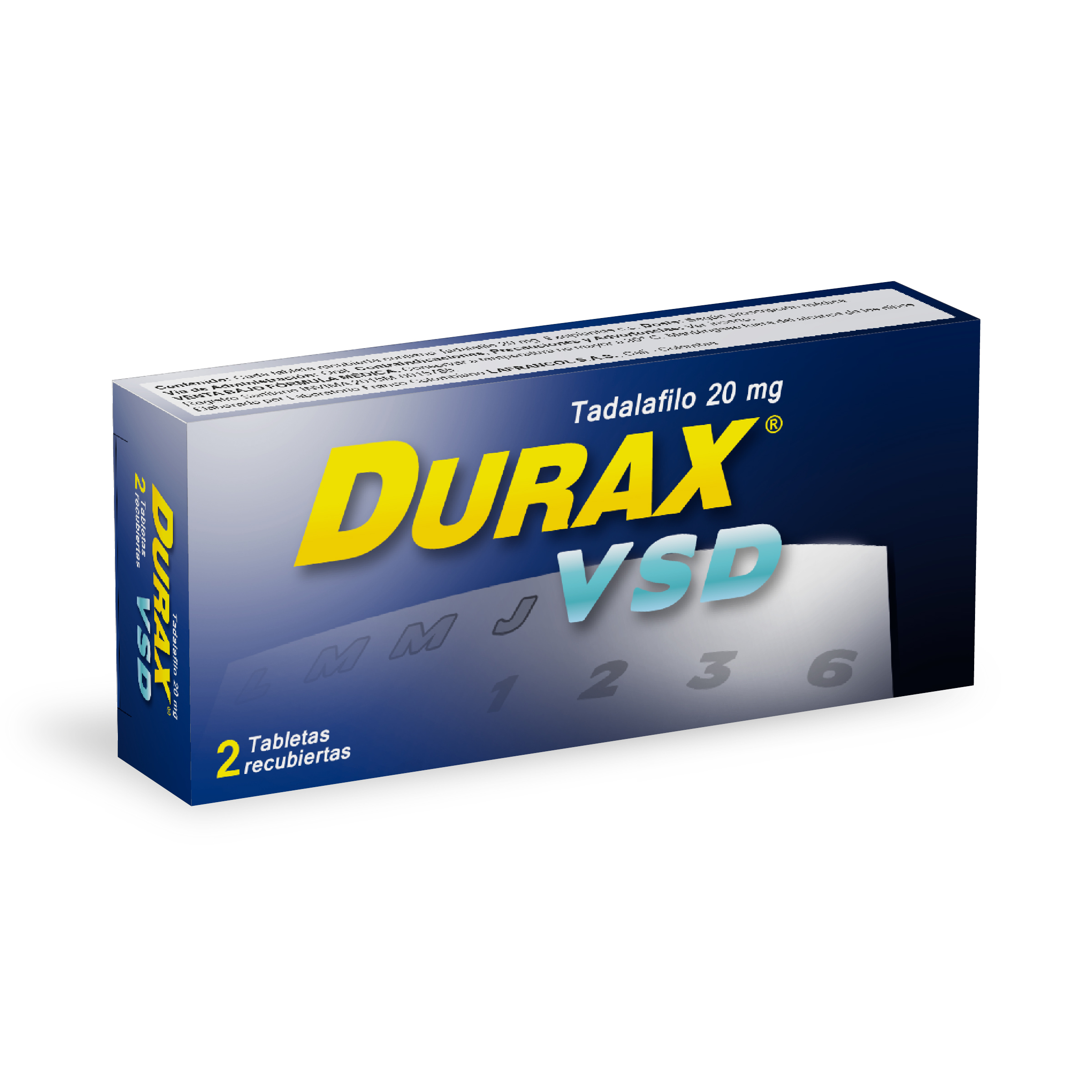 Durax VSD Tadalifilo 20 Mg Tabletas Recubiertas
