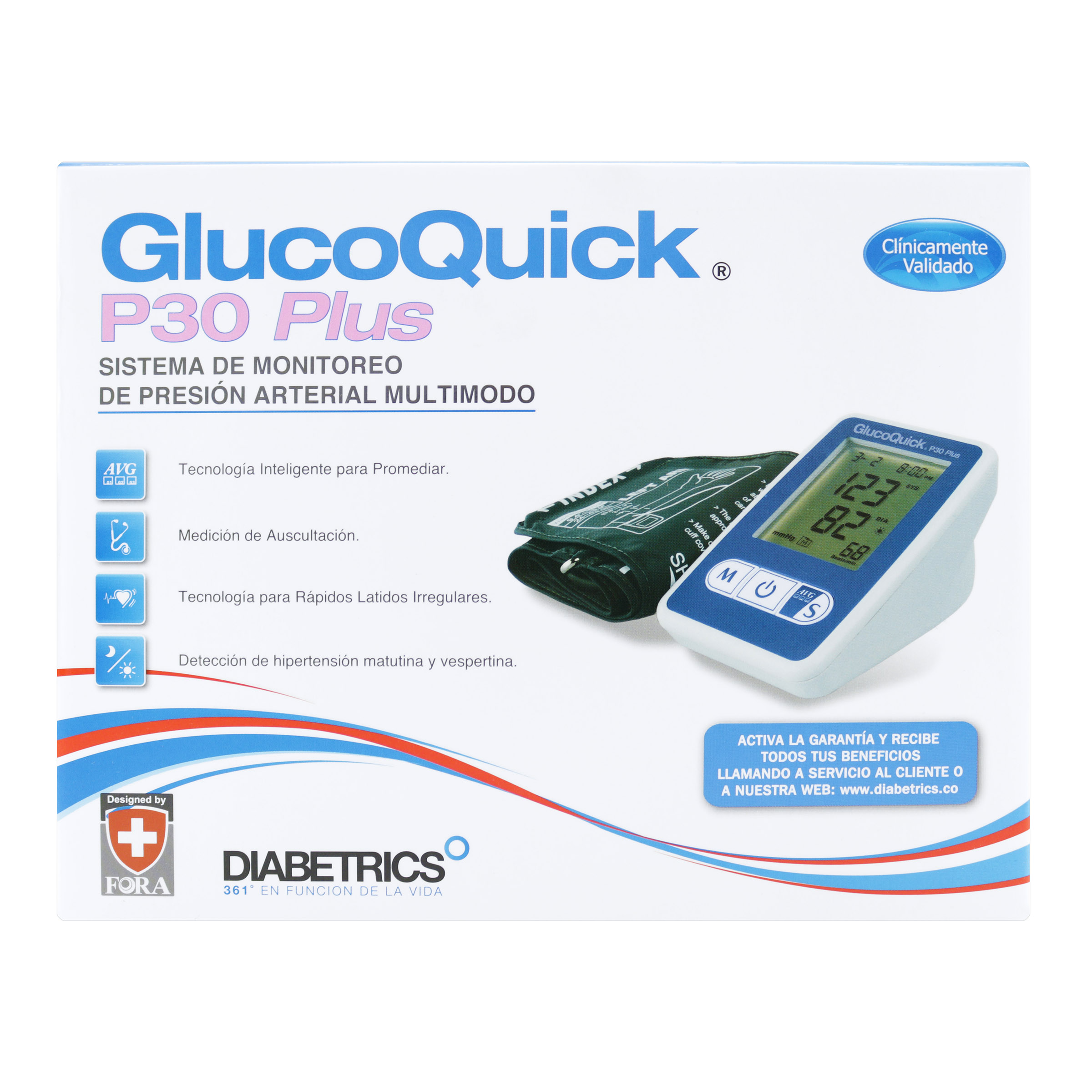 TENSIOMETRO GLUCOQUICK P30 PLUS