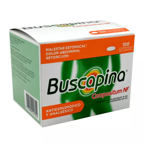 Buscapina Compositum Nf N-Nutilbromuro De Hioscina + Acetaminofen 10/325 Mg Comprimidos Recubiertos
