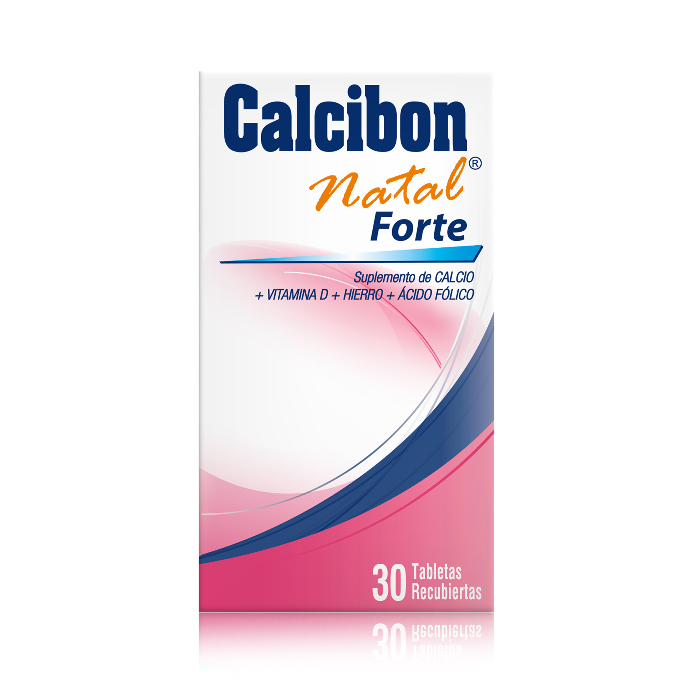 Calcibon Natal Forte Suplemento De Calcio + Vitamina D + Hierro + Ácido Fólico Tabletas Recubiertas
