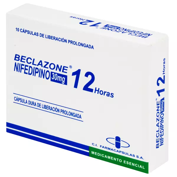 NIFEDIPINO BECLAZONE 30 MG 10 CAP